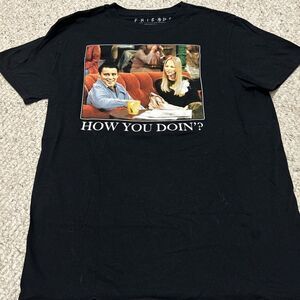 Friends TV Show Joey Phoebe‎ How You Doin Graphic Tee Black Medium T-Shirt
